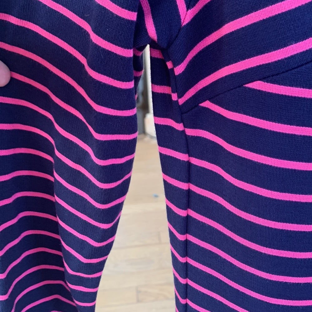 NWT Sail to Sable sz XS navy and pink striped very soft knit dress - Picture 5 of 10